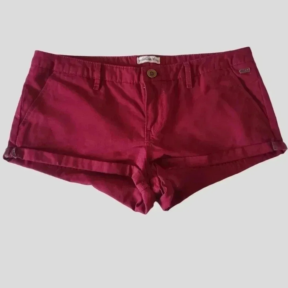 -Roxy women chino short size 28 dark magenta